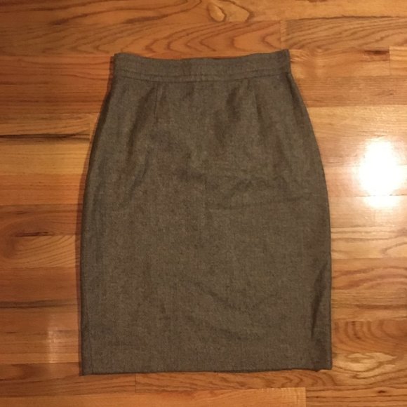 WOMENS KATE HILL BLACK TAUPE PENCIL SKIRT  6P - Picture 1 of 8